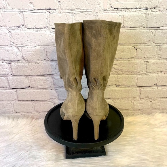 🤍 Kate Spade Taupe High Heel Suede Boots || Size 7.5 - Picture 4 of 7
